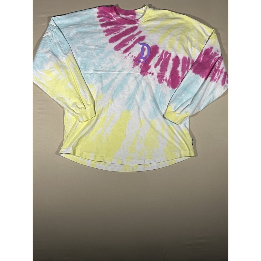 Disneyland Resort Spirit Jersey Tie Dye Pastel Pink Yellow Blue L Magical